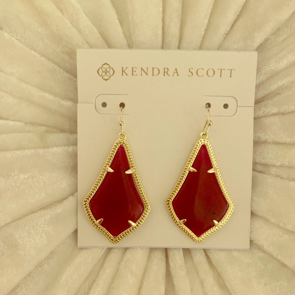 Kendra Scott Red and Gold Earrings